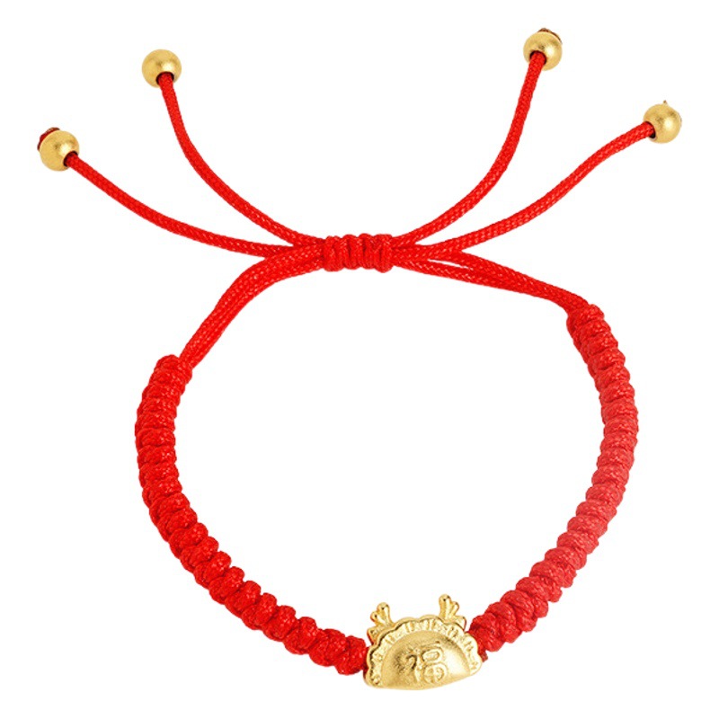 Al vapor dumpling dragón rojo pulsera Vietnam arena oro cuerda roja pulsera clásica DIY accesorios pull ajuste Internet celebridad en vivo al por mayor