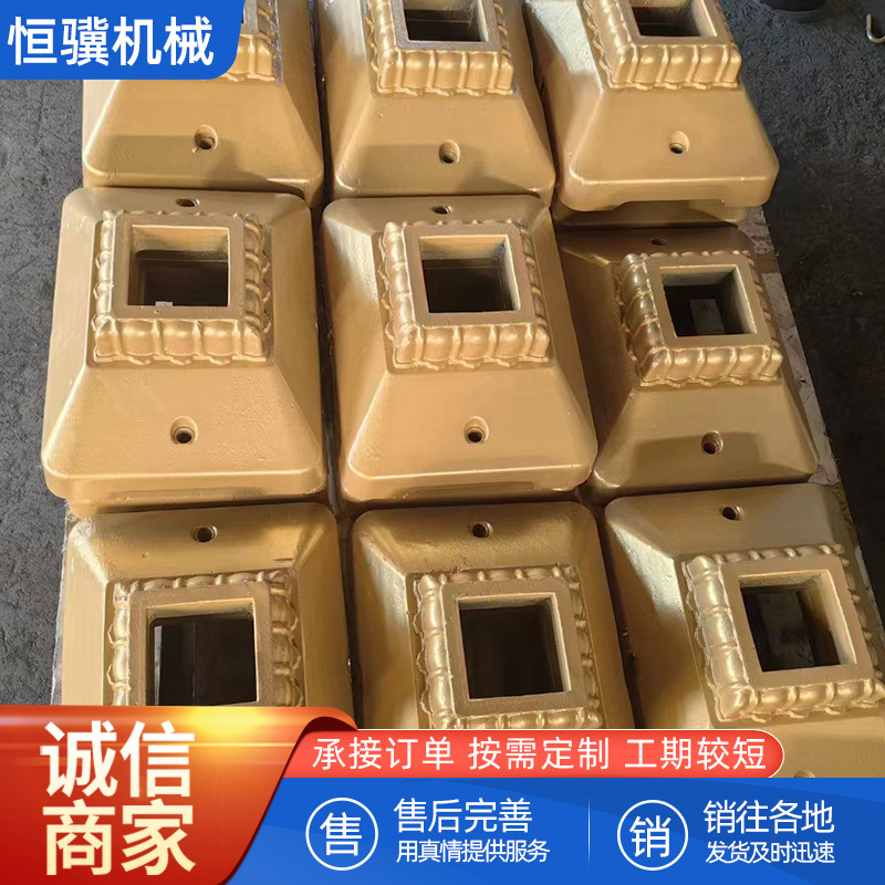 马路墩子铸铁件防撞设施护栏底座道路隔离莲花铸铁道路防撞神器