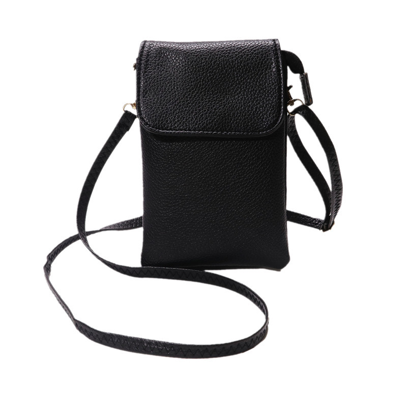 2021 nuevo cuero suave 3-capa cremallera teléfono móvil bolsa de las mujeres crossbody mini cambio Apple BOLSA DE TELÉFONO MÓVIL DE GRAN pantalla
