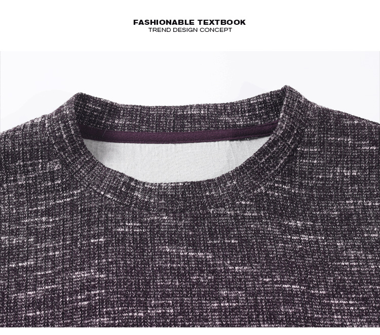 Herren Langarm T-shirt Mit Schneeflocken Strickmuster Casual_voghion.com
