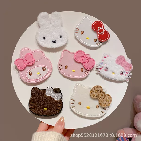Miffy Rabbit Kt Cat Bangs Stickers Hair Accessories Magic Tape for Tidying up Stray Hair Hair Clips Makeup Traceless Hair Stickers