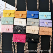 大牌小香钱包卡包大容量手拿包斜挎小包GG羊皮菱格牛皮鱼子酱女士