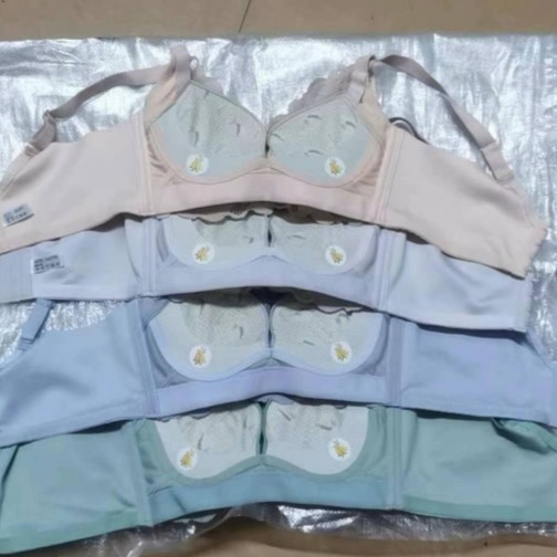 Nuevo sujetador de alta calidad de moda de encaje jacquard transpirable y cómodo ajuste lateral de pecho de botón múltiple ropa interior mujer