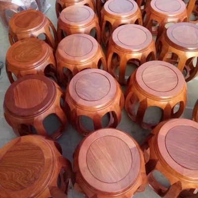 Drum stool Rosewood Rosewood table stool Zheng stool Dressing stool Shoe changing stool Chinese style Low stool solid wood tea table Round stool