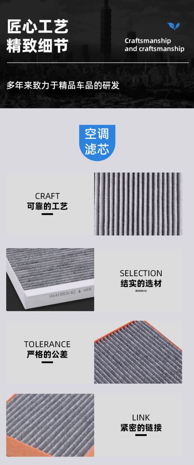 Byd Air Conditioning Filter Element in One Piece/Qin Plus Song Plus Han Dolphin Seal Yuan/Multi-Effect Antibacterial and Odor Removal