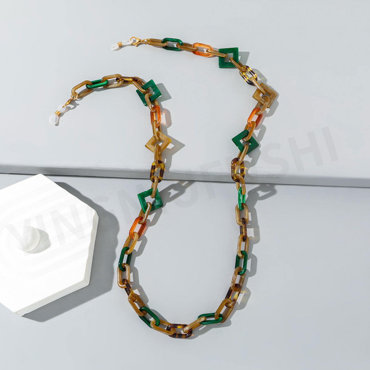 30g Weight Glasses Chain Classification Arylic Material Geometric Pattern Unisex Gender Casual Geometric Arylic Unisex Glasses Chain 8