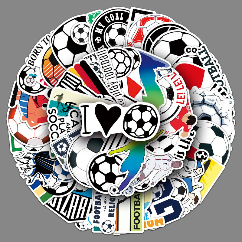 50 football graffiti personality cross-border cartoon sports creative DIY skateboard luggage stickers waterproof