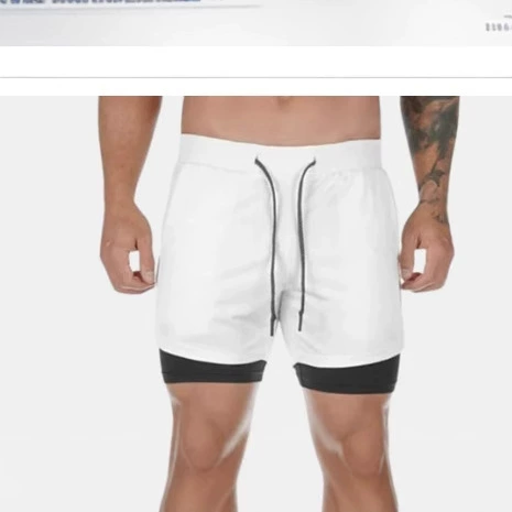 2025 Трансграничная внешняя торговля мужской фитнес бег спортивные шорты свободные мульти карманные модные двухслойные большие размеры для отдыха