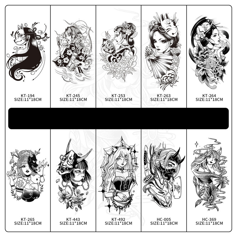 Half-Arm Geisha Herbal Juice Tattoo Stickers for Men and Women, Waterproof, Long-Lasting, High-End, Realistic Arm Tattoos, Traditional Japanese Style Half-Arm Geisha Herbal Juice Tattoo Stickers for Men and Women, Waterproof, Long-Lasting, High-End, Realistic Arm Tattoos, Traditional Japanese Style