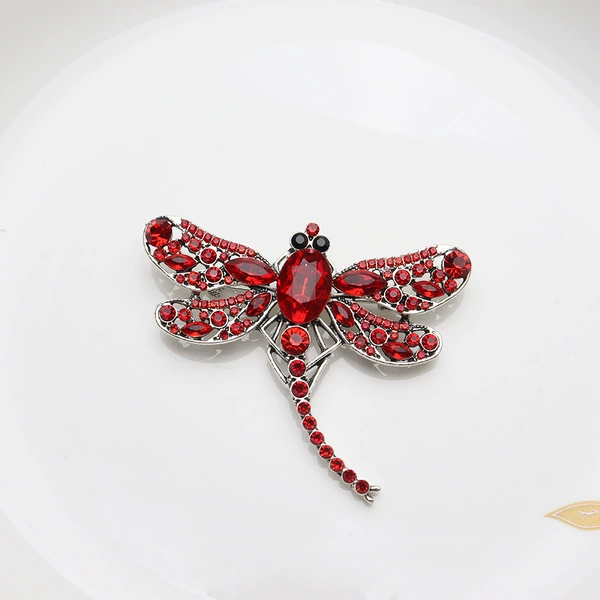 Dragonfly Brooch-Red
