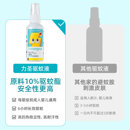 Lisheng Mosquito Repellent Liquid Insect Repellent Spray Pica-Riding Ant Repellent Outdoor Baby Toddler Children Flower Water Mosquito Fear Water