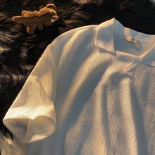 短袖男t恤夏季热卖设计感冰丝翻领高级感华polo衫宽松情侣针织衫