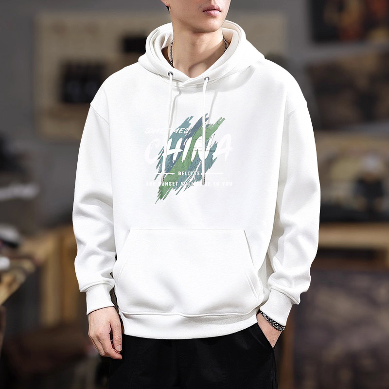Peso pesado chaqueta con capuz marca de moda masculina primavera y otoño chaqueta con capuz chaqueta impresa suelta chaqueta de pareja chaqueta