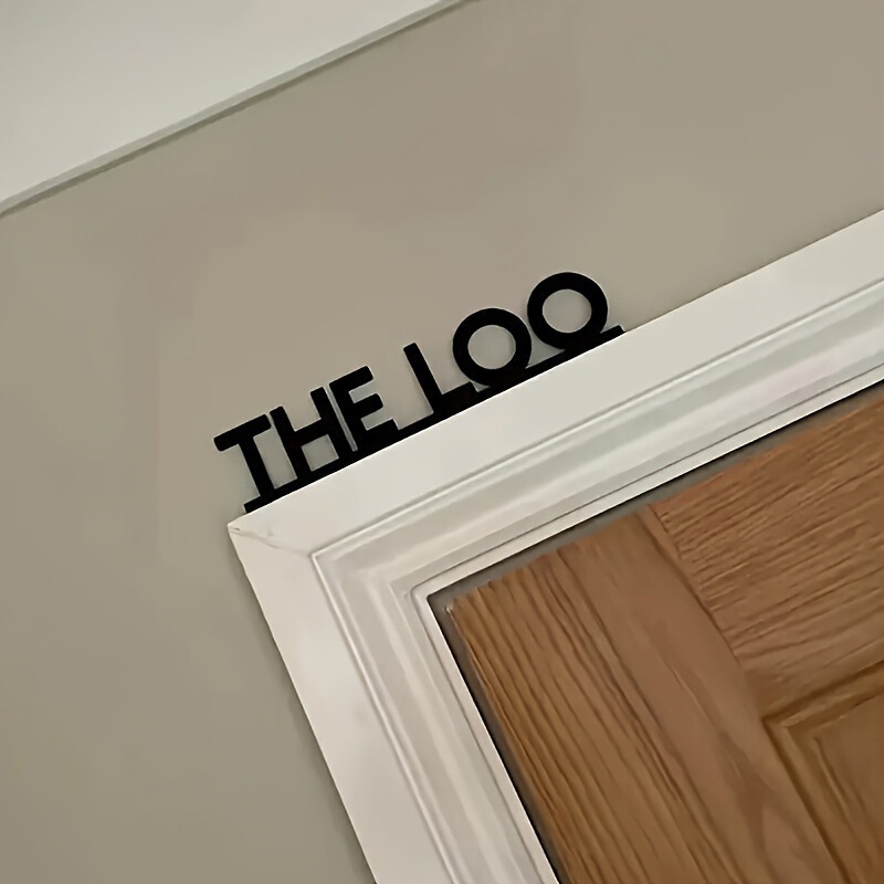 Modern wooden "toilet" doorplate wall bathroom decoration, family theme, entrance plate, ornaments