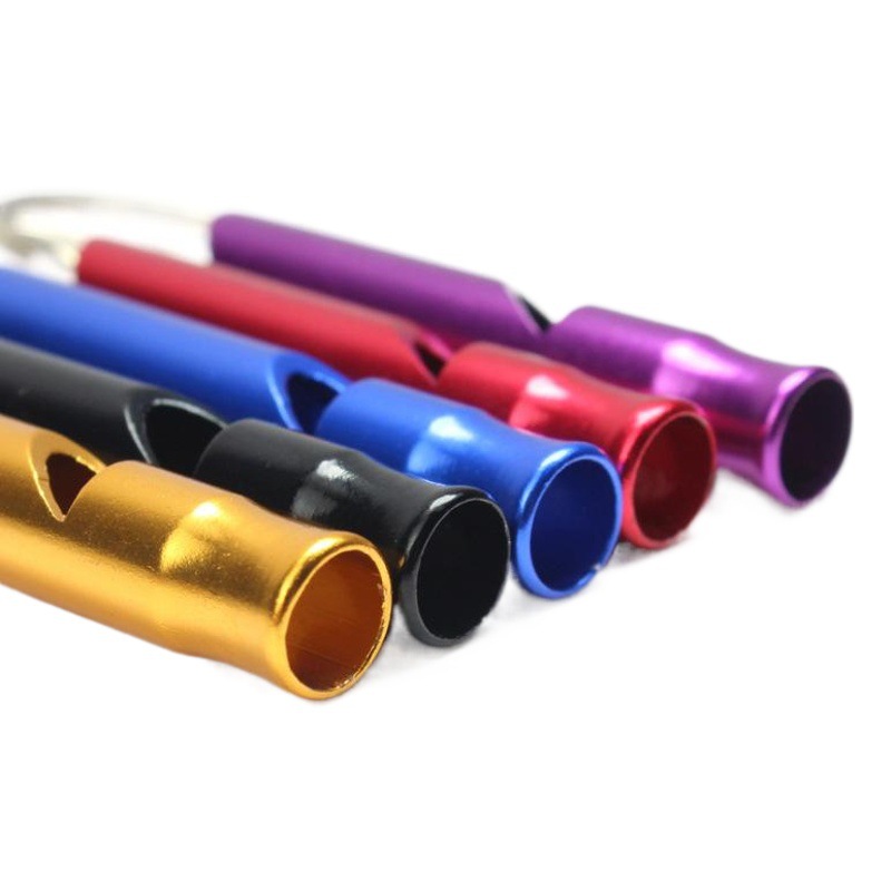 Outdoor Aluminum Alloy Survival Whistle, Outdoor Keychain Whistle Training Tool, Multi-Functional Edc Equipment, Life-Saving Whistle