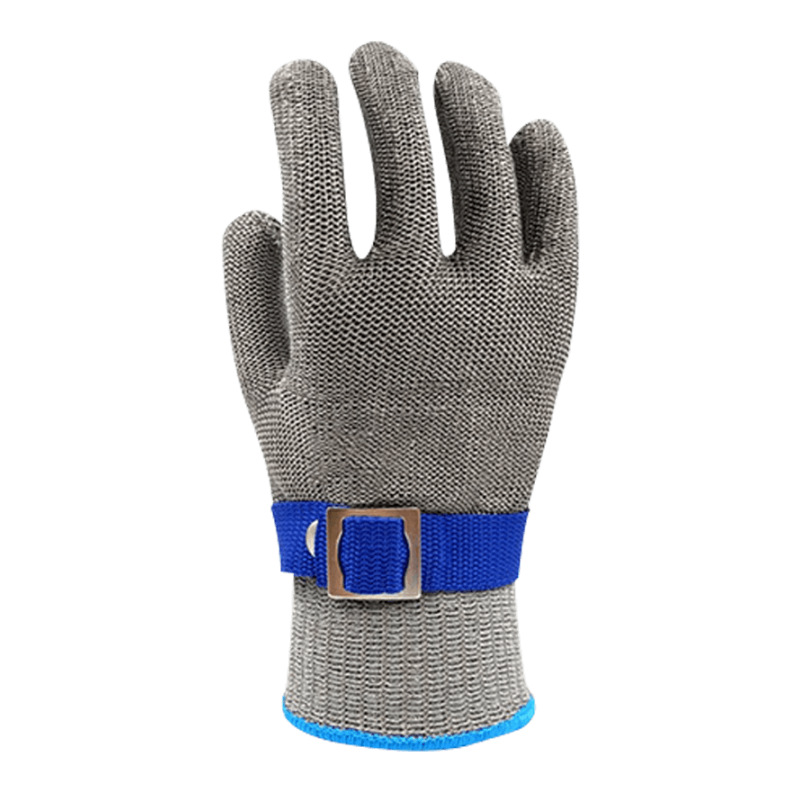 Guantes anti-corte de 9 etapas de acero inoxidable Shengli NITEX 316L Guantes de matanza de pescado de acero inoxidable con forro N1707