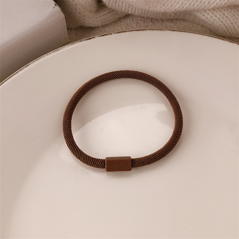 Simple sin marcas de cabello simple cabello corda de cabello corda de cabello anillo de cabello de cola de caballo elástico no lesiones de cabello tocado