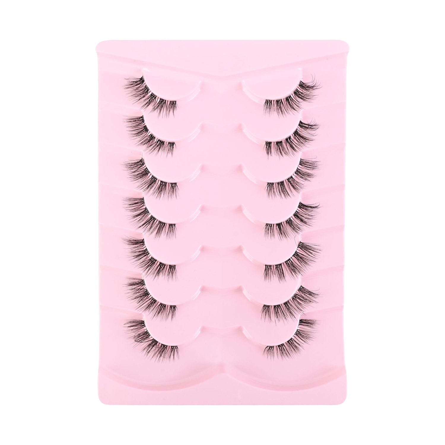 Stereo segmentado medio ojo falso pestañas DIY un solo grupo de ojos pestañas naturales suaves delgadas comercio exterior al por mayor pelos