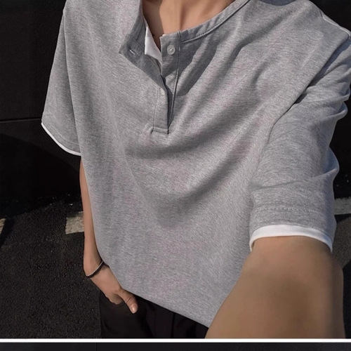 Work site working auto repair wearing men's long sleeve base shirt stain resistant and wear-resistant T-shirt for men $9.9 men's autumn clothes