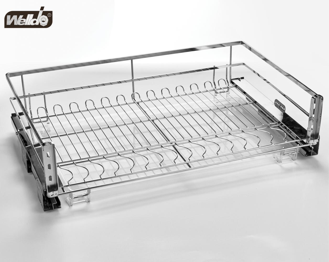 Welldo纬东 厨房地柜炉台拉篮橱柜抽屉式炉台拉篮碗碟拉篮平拉篮