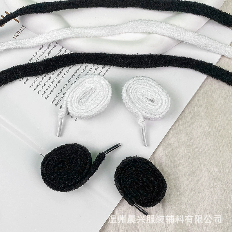 Осенне-зимние плюшевые шнурки, круглые белые женские модные шнурки с снежинками и гусеницей AJ1, милые толстые плюшевые шнурки