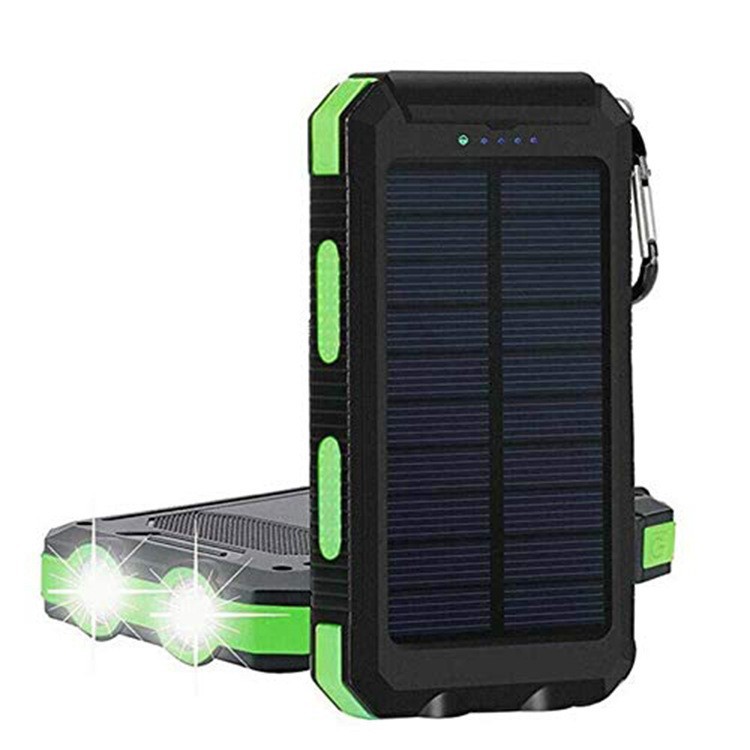 Banco de Energía Solar Portátil Transfronterizo de 20000mAh con Luz LED, Brújula, Resistente al Agua, Fuente de Alimentación Móvil, Personalizable con Logotipo