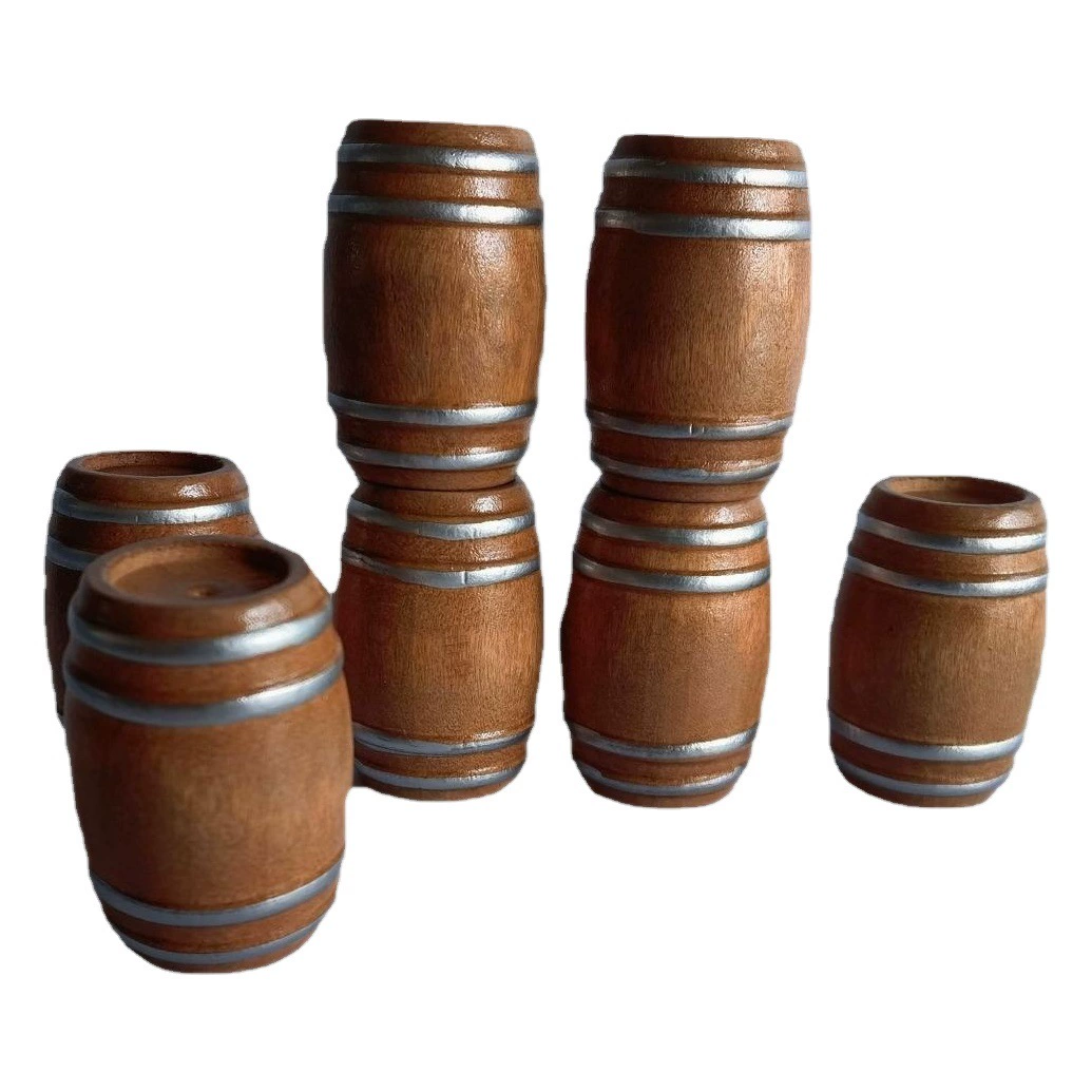 Декоративные элементы для кукольного домика: винтажная деревянная бочка, миниатюрная модель пивной или винной бочки, модный декор