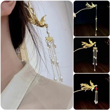 新娘头饰中式旗袍发簪金色电镀不掉色禾服发饰古风凤凰簪子盘发