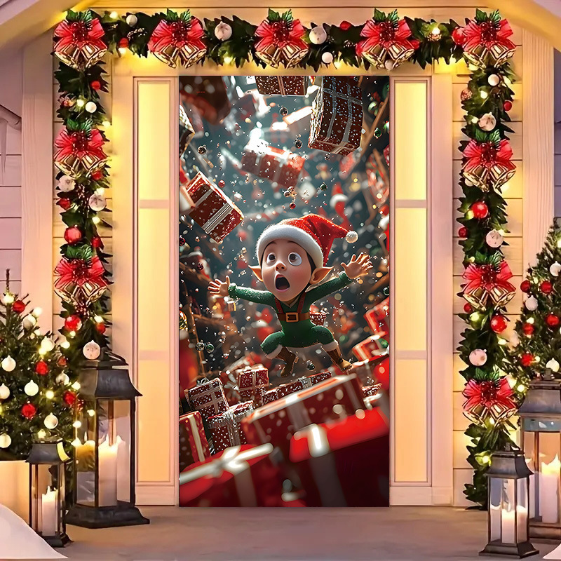 Transfronterizos JIT Navidad decoración colgante festivales atmósfera etiqueta de puerta fiesta atmósfera de fondo decoración cubierta de puerta