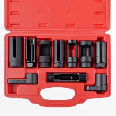 Mühərrik tənzimləmə alətləri European Style Oxygen Sensor Wrenches - 10-piece-oxygen-sensor-sleeve-set