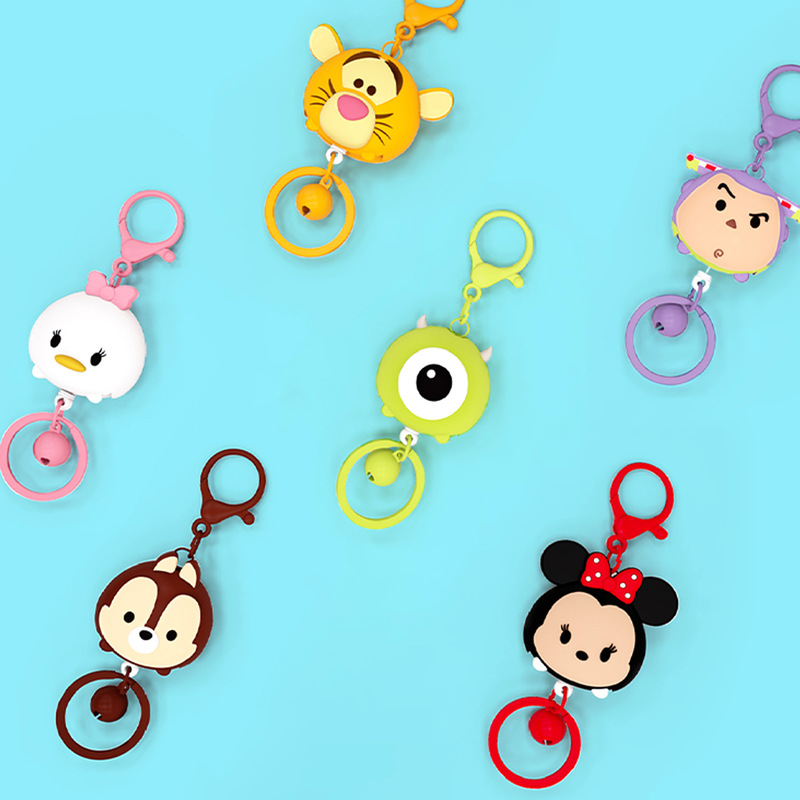 Cute Pendant Cartoon Key Rope Telescopic Easy-Pull Buckle Key Rope Elastic Spring Access Card Anti-Lost Lanyard Lock