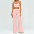 7028 bra + 7028-2 wide-leg pants—peach pink