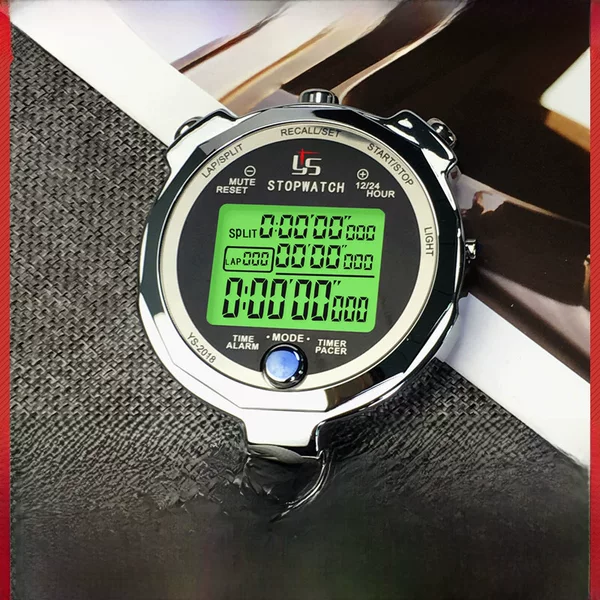 Yushen Stopwatch Timer Metal Training Track and Field Sports Referee Luminous 1‰ Seconds Running Training