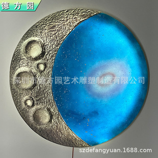 Trendy Check-In Glowing Wall-Mounted Lamp Planet Lamp Moon Outdoor Model Bar Decoration Large Wall Hanging Ornament