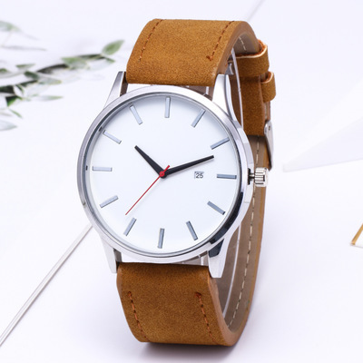 Montre de vente de ceinture mate à quartz d'affaires de calendrier pour hommes de mode_voghion.com