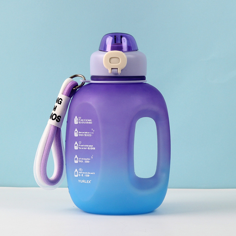 1.5L gran capacidad hervidor portátil con escala gimnasio tonelada cubo taza de agua fitness botella de agua Internet Celebrity Cup