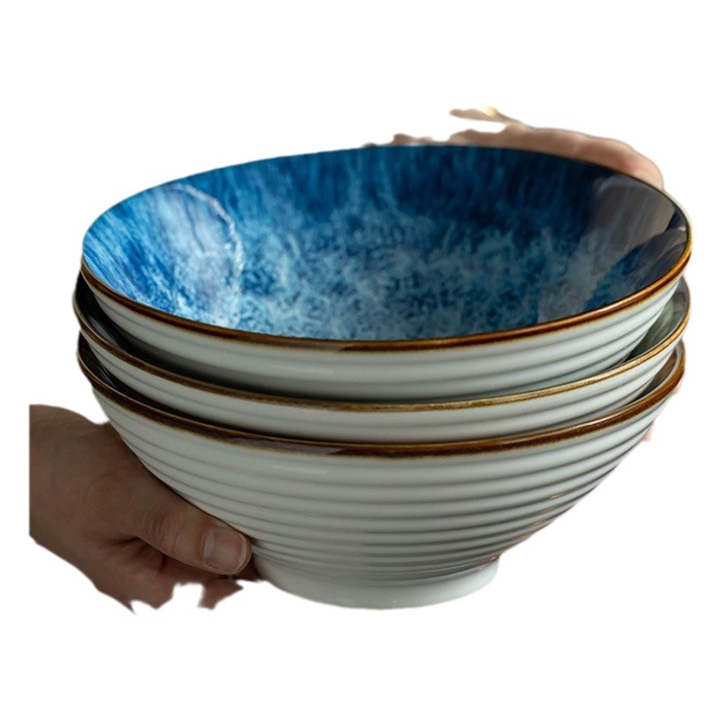El estilo nórdico creativo de cerámica cuenco de grasa de alto nivel de sensación de horno para convertir en platos caseros cuenco de restaurante cuenco de ensalada cuenco de verduras mayorista