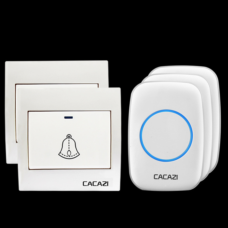86型无线门铃 家用简易呼叫器 二拖二直流用电池电子遥控不用电线