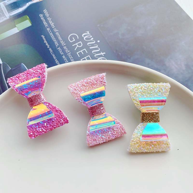 50g Weight Hair Clip Hair Accessories Type 2 Pieces Set Quantity Holiday Occasion Bow Knot, Shell Pattern Kid'S Gender Vacation Style Kid's Vacation Bow Knot Shell Cloth Hair Clip 4