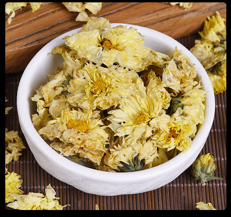 Hang Bai Ju Chrysanthemum Tea (Chrysanthemum morifolium) — First-Harvest Dried Flower, 500g Loose preparation