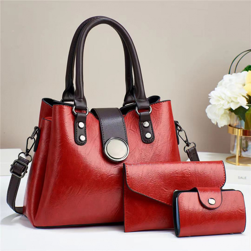 Dos piezas de paquete de bolsos de mano de temperamento, bolsos de mochila diarios, bolsos de hombro casuales de moda, bolsos transfronterizos