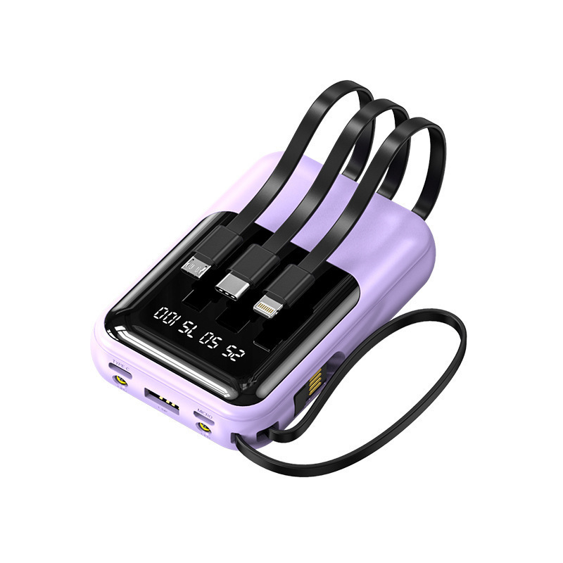 国境を越えた卸売、カスタマイズされたロゴ付きの有線パワーバンク 20000 mAh 大容量ポータブル パワーバンクギフトを提供|undefined