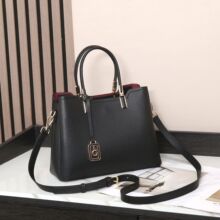 跨境头层牛皮托特斜挎手提包大容量新款通勤时尚百搭AB面特色吊坠