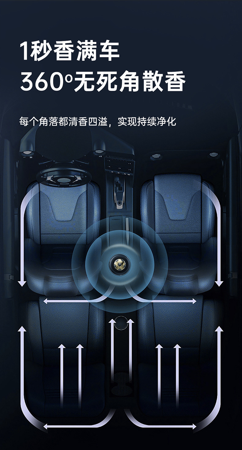 Car perfume car aromatherapy car odor removal lasting fragrance light fragrance solar football rotating decoration