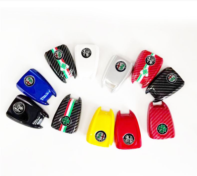 Suitable for Alfa Romeo Giulia Modified Original Car Key Shell Stelvio Carbon Fiber Pattern Key Back Cover