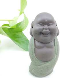 如来 笑佛公仔 多肉盆景装饰 茶宠 佛像小和尚紫砂彩砂厂家直销
