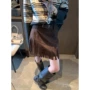高腰显瘦半身复古短裙