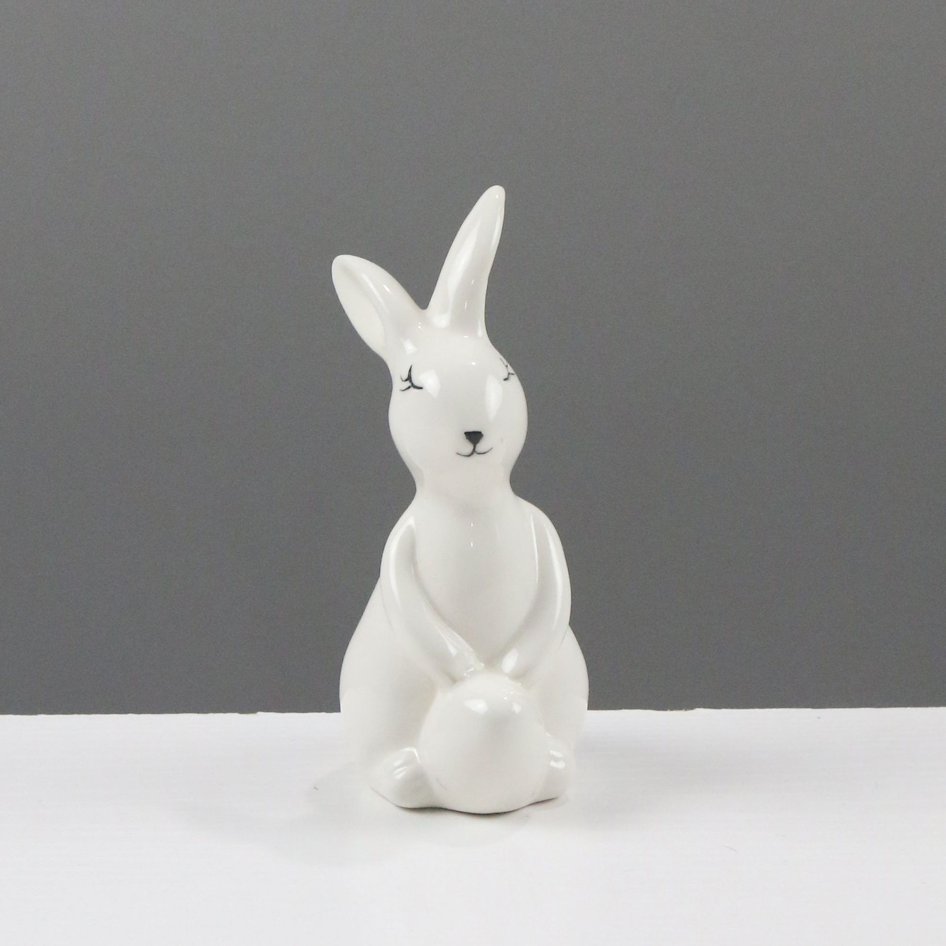 Personalidad nórdica de cerámica pintada en oro ligera de lujo conejo adornamiento creativo para el hogar joyería de la sala de estar regalos de Pascua