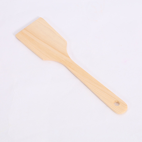 Modern simple log spatula, kitchen cooking practical non-slip non-stick pot long handle spatula wooden cooking spatula wholesale