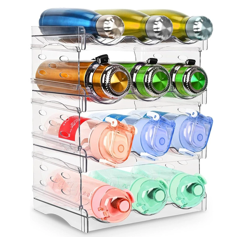 Трансграничный источник воды стакан для хранения ПЭТ прозрачная съемная стеллаж для бутылок